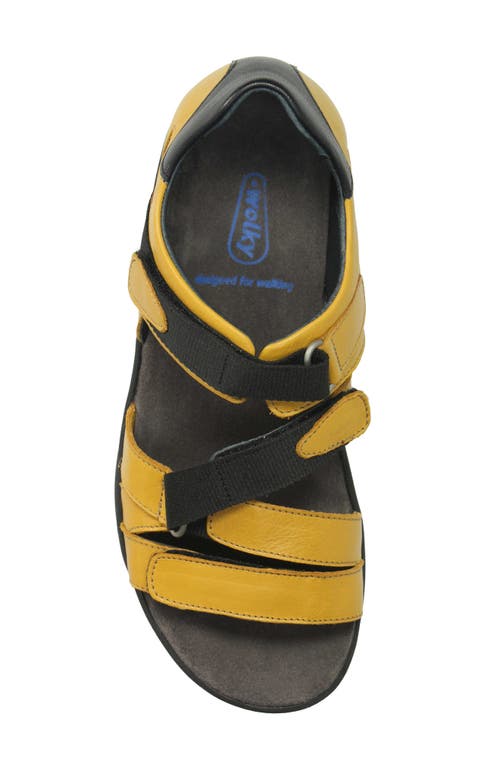 Wolky Desh Sandal In Amber Leather