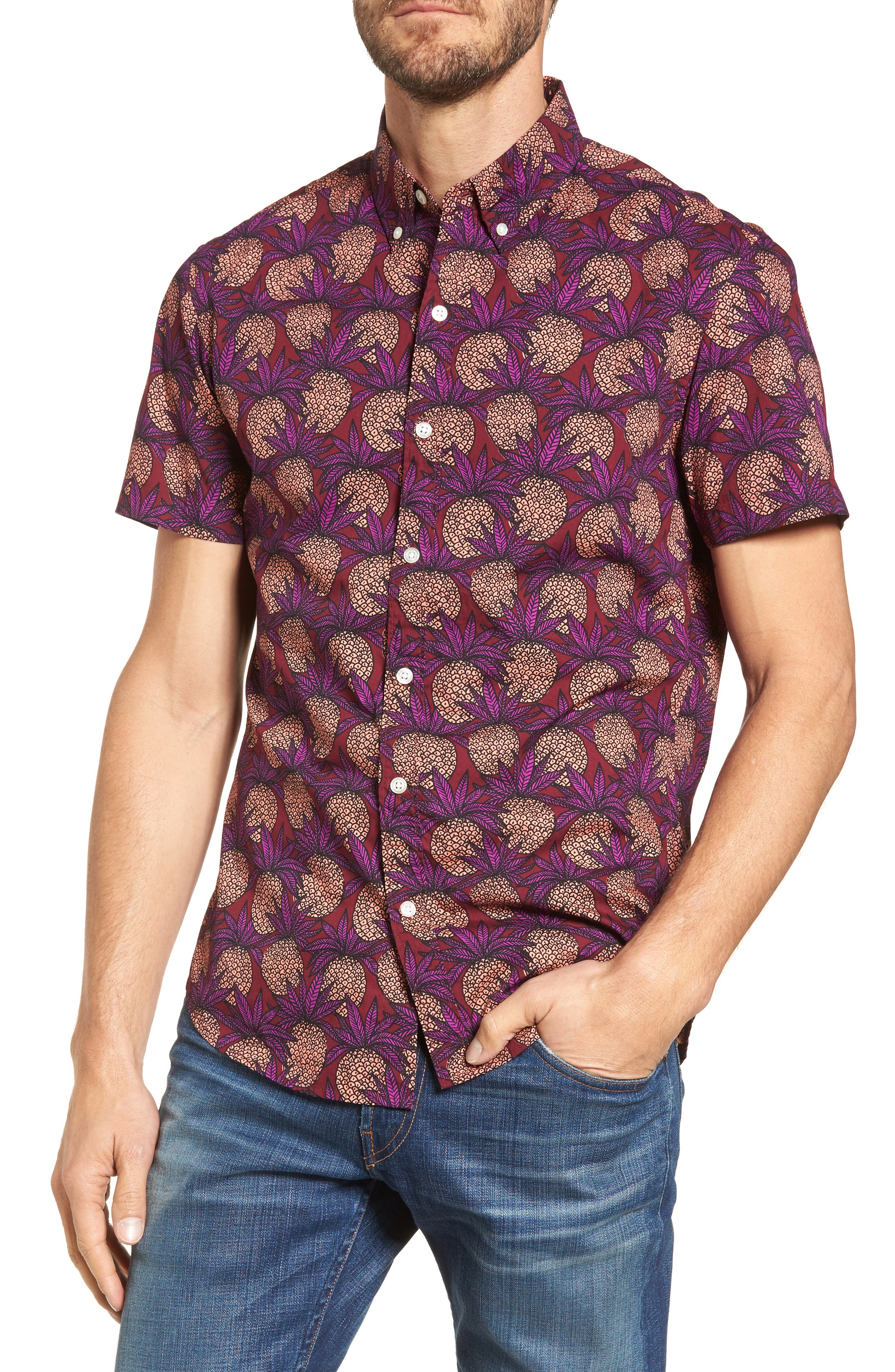 Bonobos Slim Fit Pineapple Sport Shirt Nordstrom