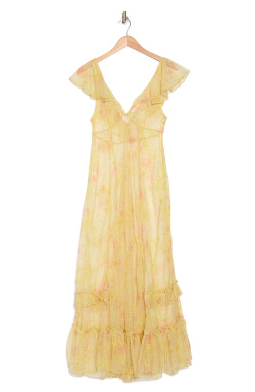 Free People X Revolve Postcard From Paris Maxi Dress In Yellow Combo