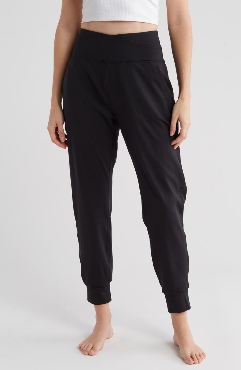 YOGALICIOUS Nola Crossover Waist Pocket Joggers Nordstromrack