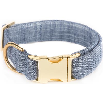 The Foggy Dog Chambray Dog Collar, Blue