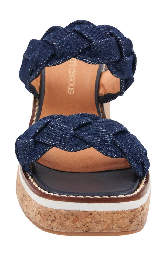 Shop Andre Assous Layla Platform Sandal In Navy