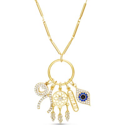 Lesa Michele Evil Eye Charm Necklace