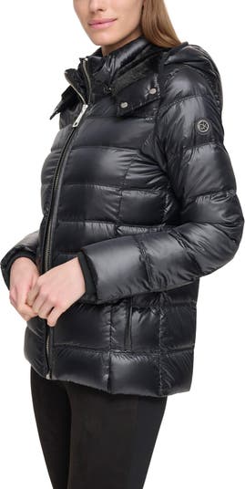 Calvin klein faux outlet fur trimmed down jacket