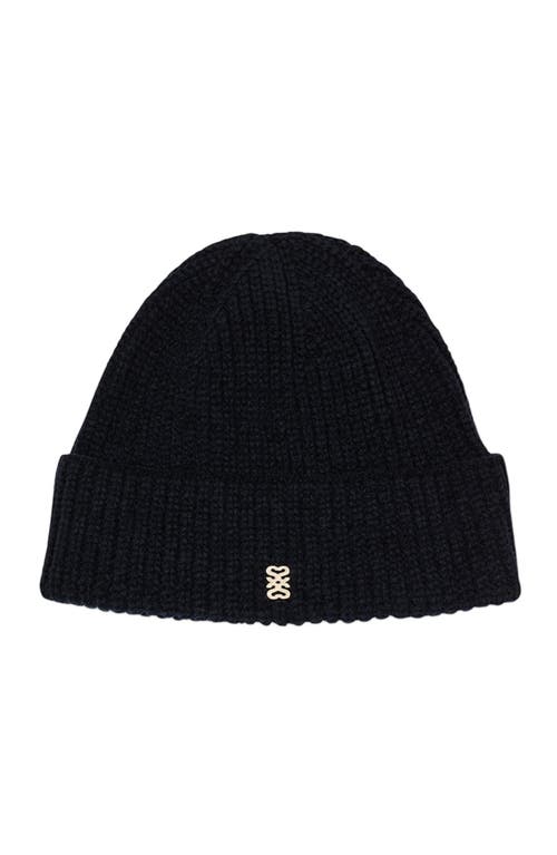 Shop Sandro Knit Hat In Navy Blue