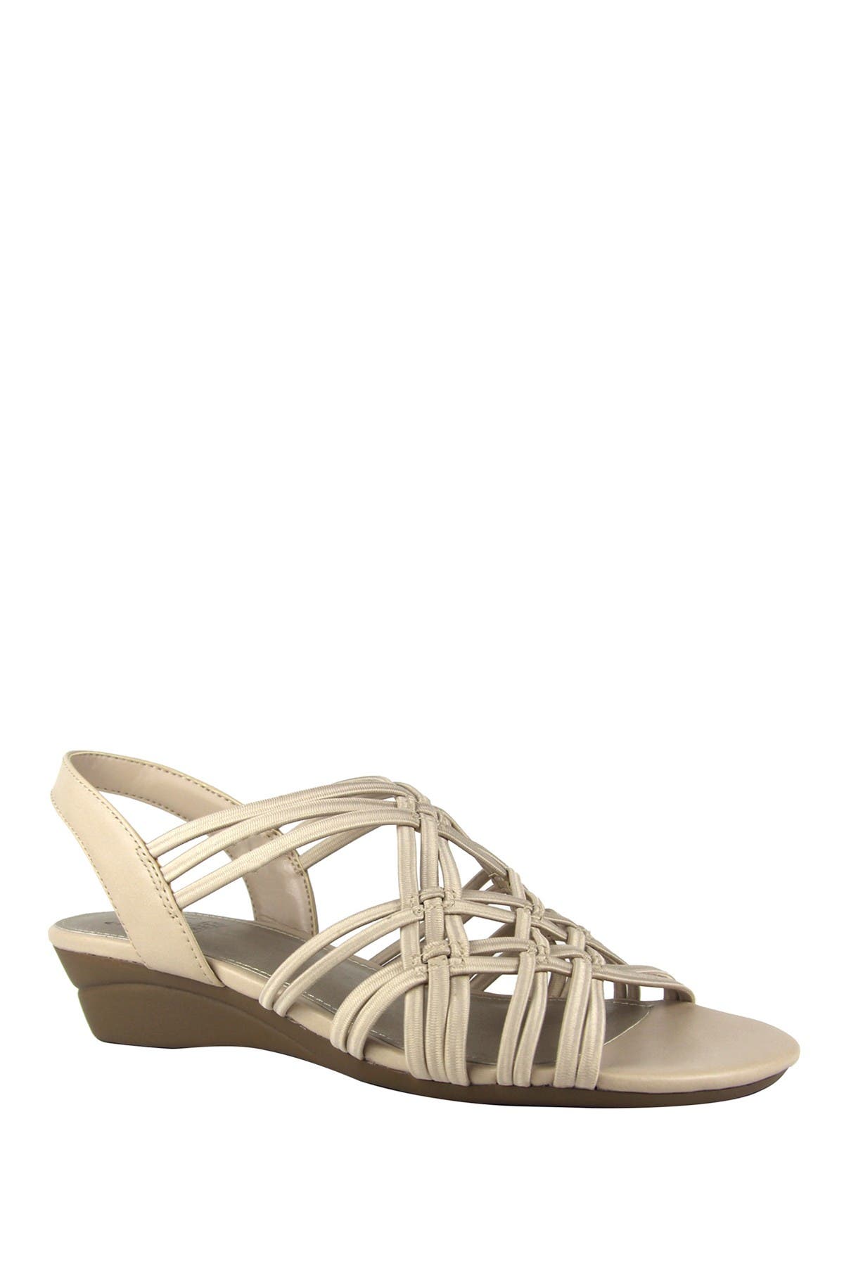 Impo Rainelle Stretch Wedge Sandal In Praline
