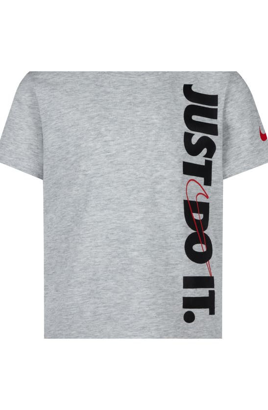 Nike 'just Do It' T-shirt & Shorts Set In University Red