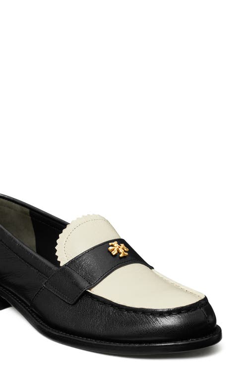 Shop Tory Burch Classic Loafer In Perfect Black/new Ivory