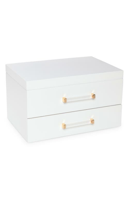 Shop Nordstrom Lacquered Wood Jewelry Organizer In White- Natural- Gold