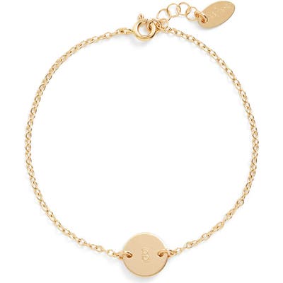 Nashelle Initial Mini Disc Bracelet