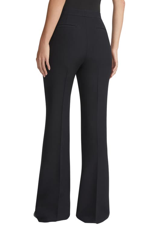Lafayette 148 New York Saint Mark's Wool & Silk Crepe Flare Pants In Black