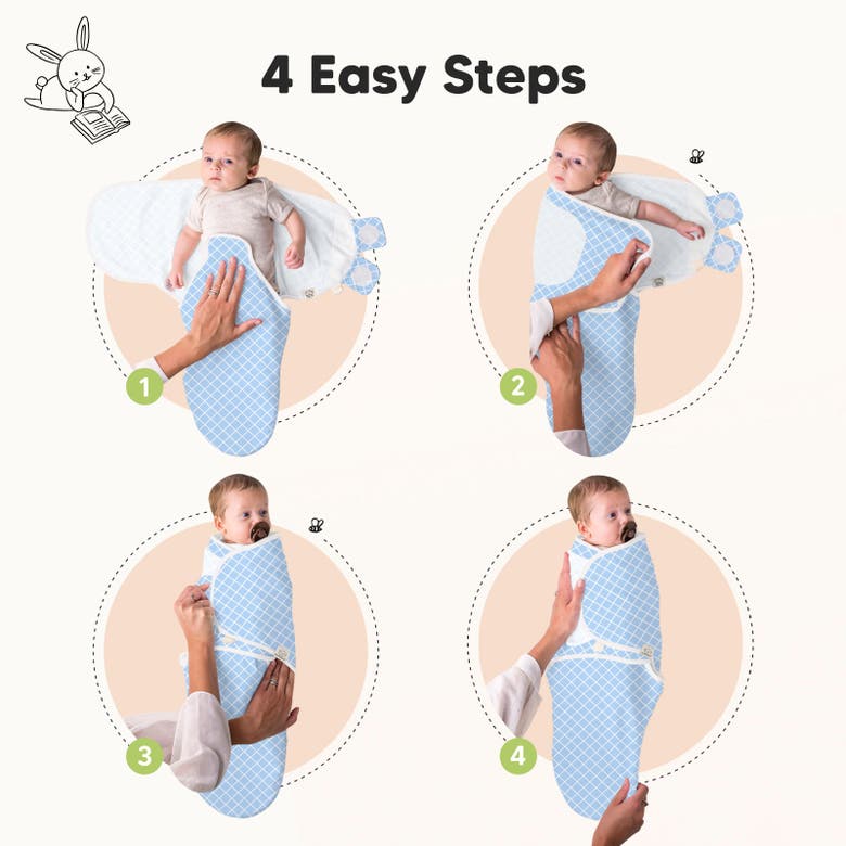 Keababies 3-pack Soothe Swaddle Wraps In Storm
