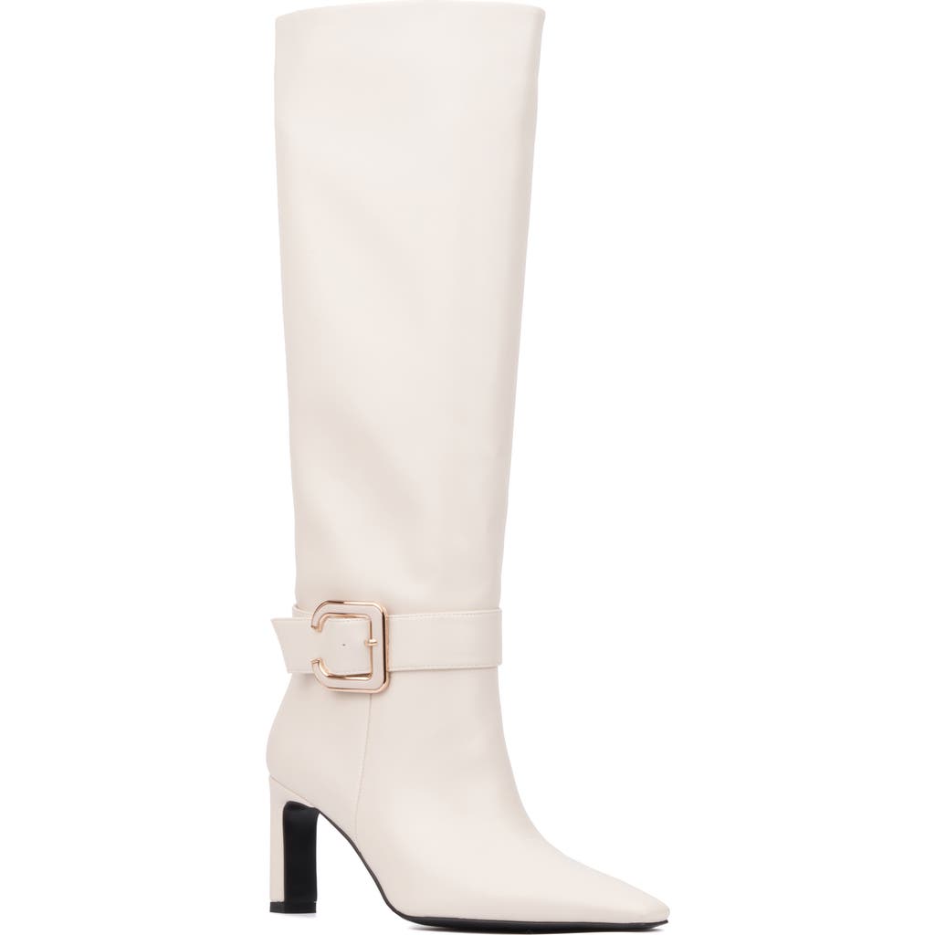 Torgeis Tall Belt Boot In Beige