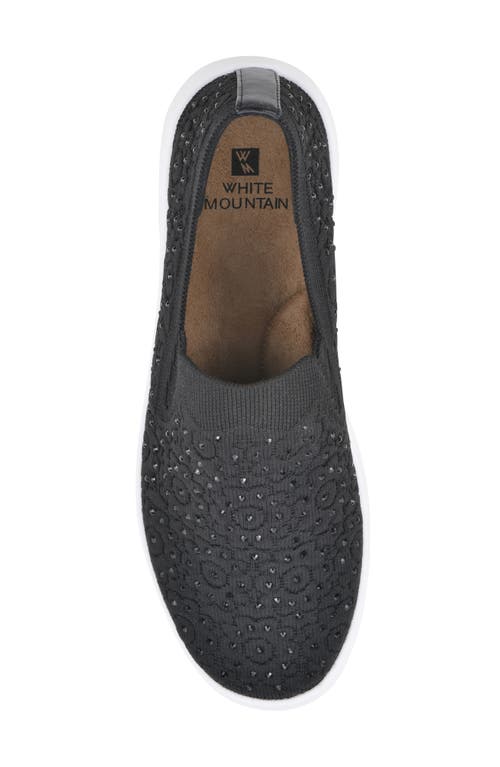 White Mountain Footwear Unit Knit Slip-on Sneaker In Black/fabric