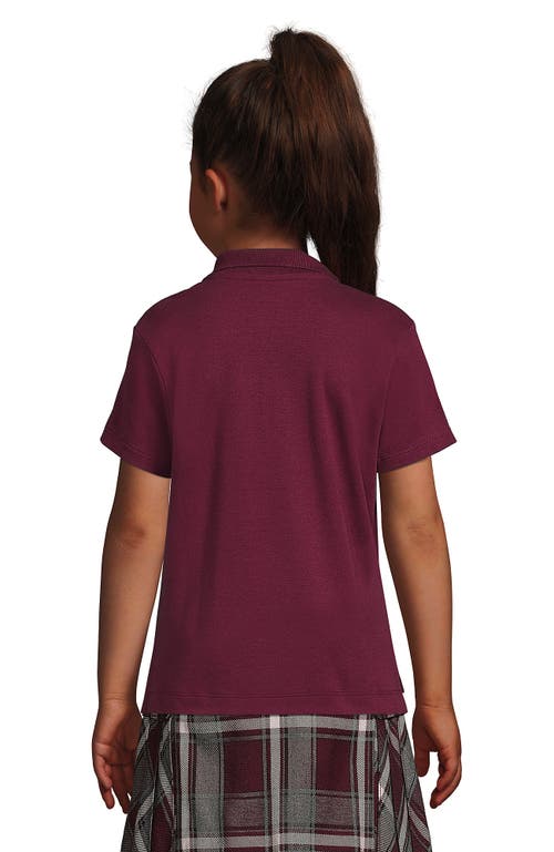 LANDS' END LANDS' END SCHOOL UNIFORM GIRLS SHORT SLEEVE FEMININE FIT INTERLOCK POLO SHIRT