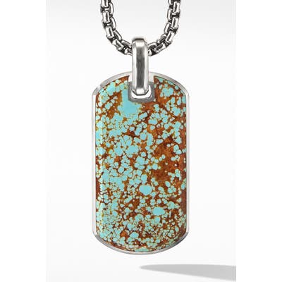 David Yurman Streamline Tag With Turquoise