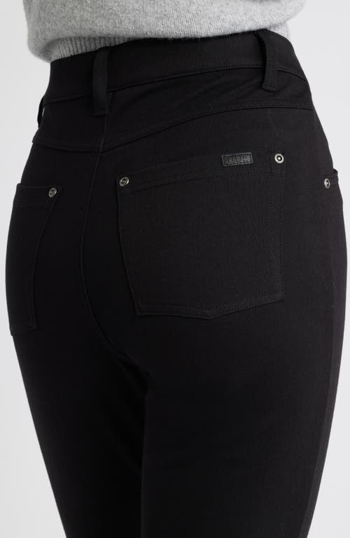 Hue Ultra Soft High Rise Denim Baby Bootcut Leggings In Black