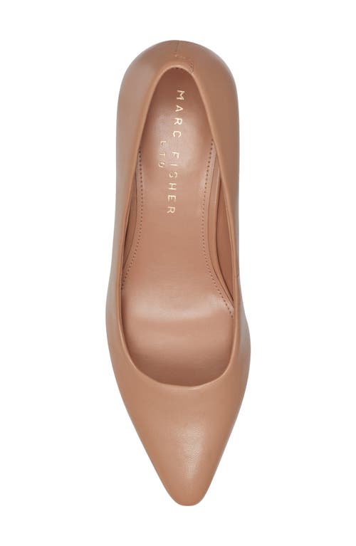 Shop Marc Fisher Ltd Kendri Pointed Toe Kitten Heel Pump In Light Natural