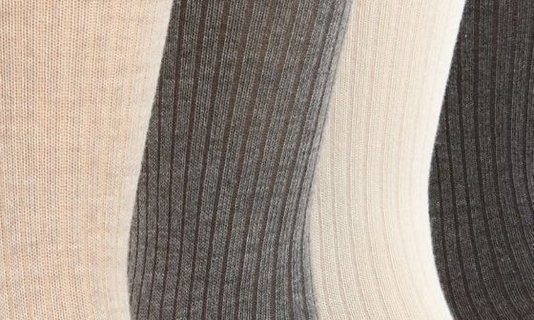 Shop Kenneth Cole Assorted 4-pack Dress Crew Socks In Oatmeal