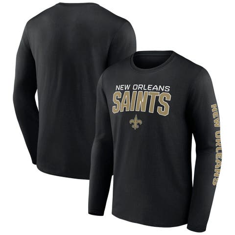 Men's Fanatics Branded Black New Orleans Saints Jersey Tackle V-Neck T-Shirt Size: Medium