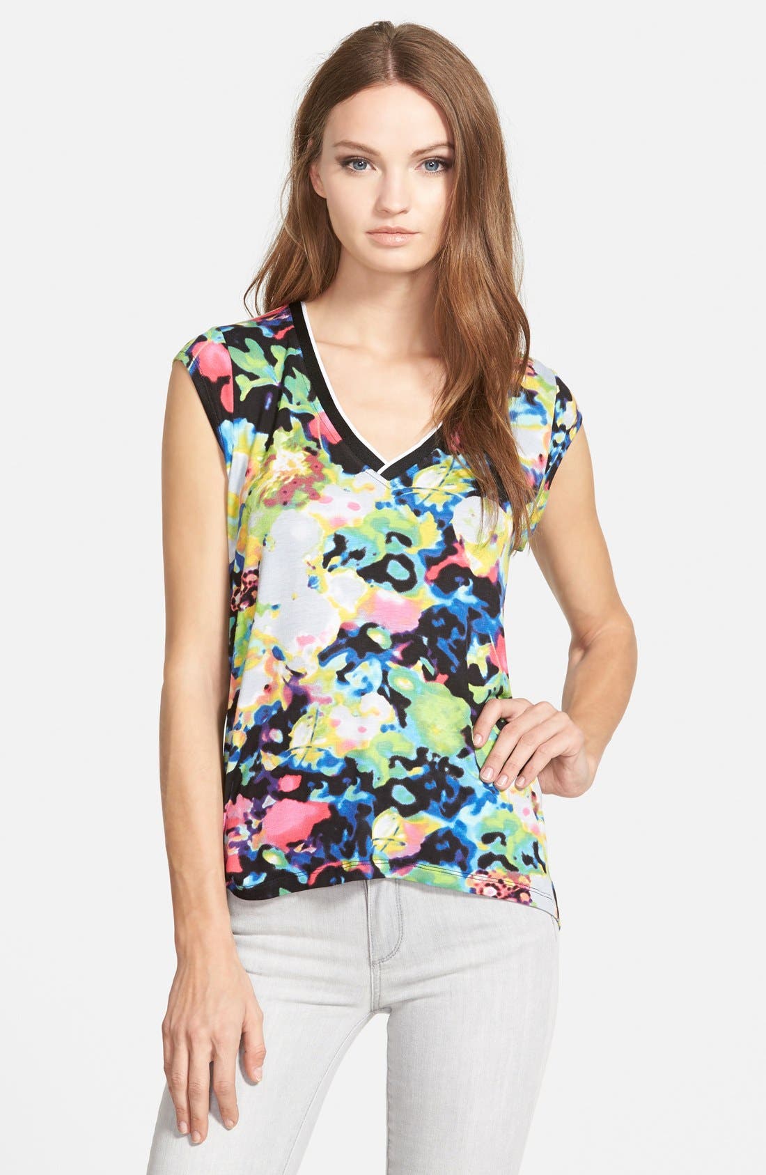 Ro & De Cap Sleeve VNeck Tee Nordstrom