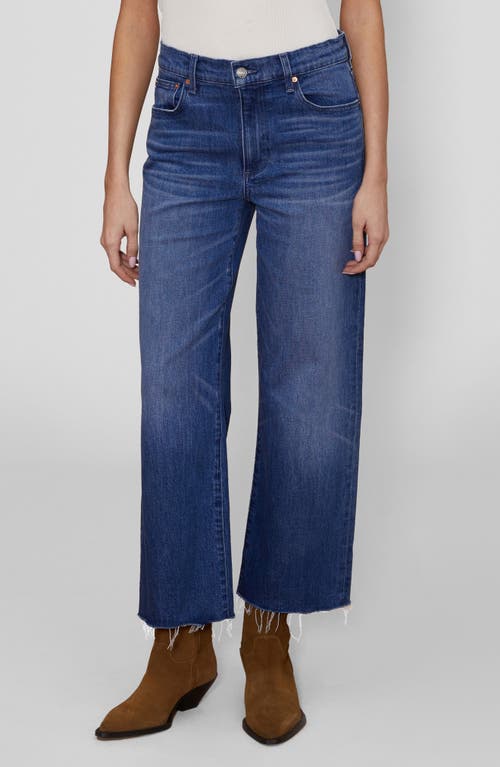 Shop Le Jean Weekend Frayed Mid Rise Wide Leg Jeans In Otis