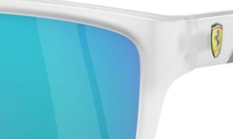 Scuderia Ferrari 59mm Mirrored Rectangular Sunglasses In Grey
