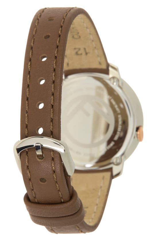Fendi Run Away Leather Strap Watch, 28mm In Two Tone
