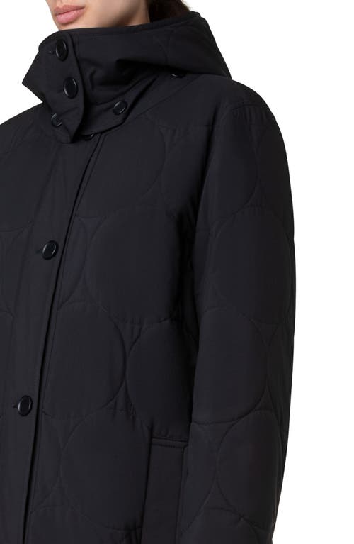 Akris Punto Signature Techno Dot Quilt Reversible Parka In Black-caramel