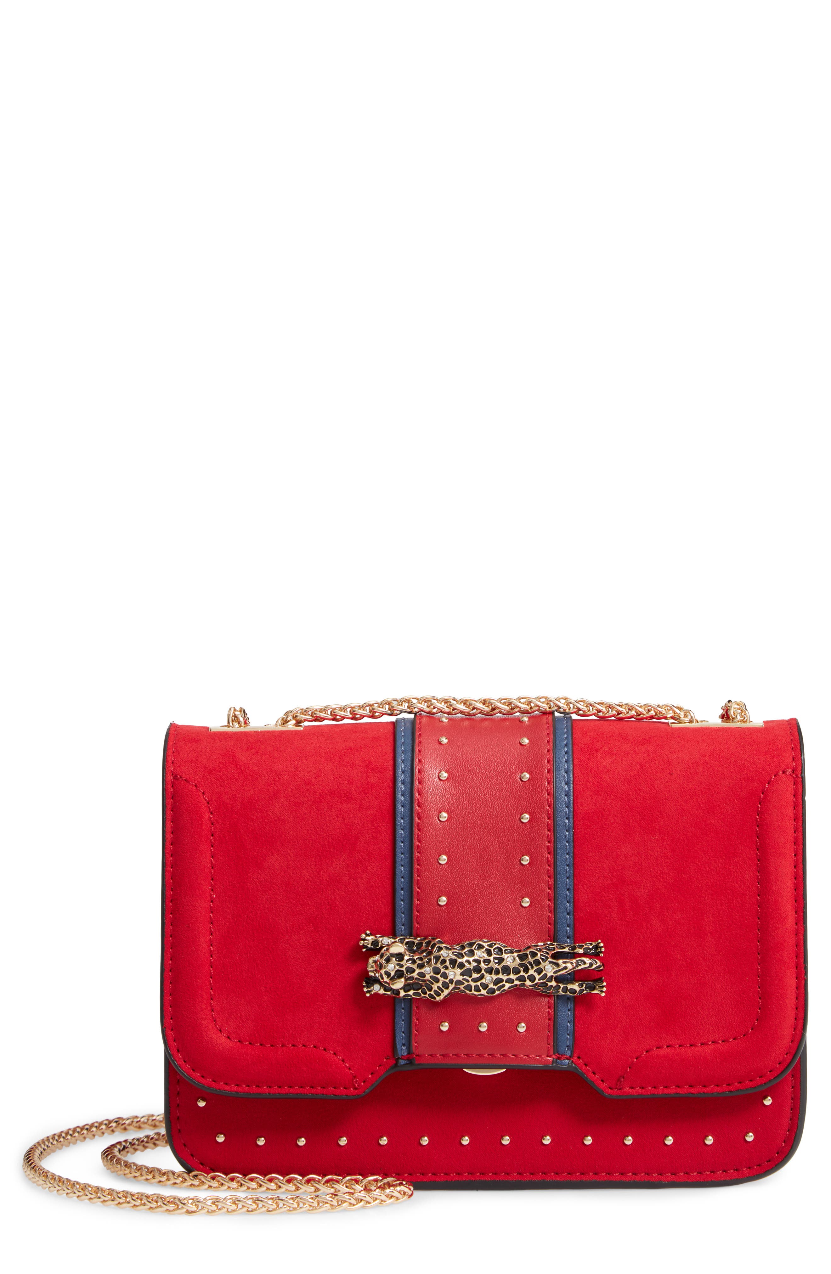 topshop red handbag
