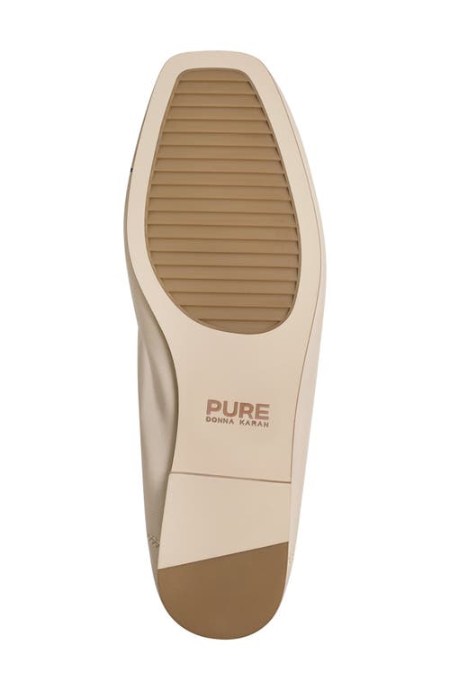 Shop Pure Donna Karan Delaney Square Toe Ballet Flat In Nude