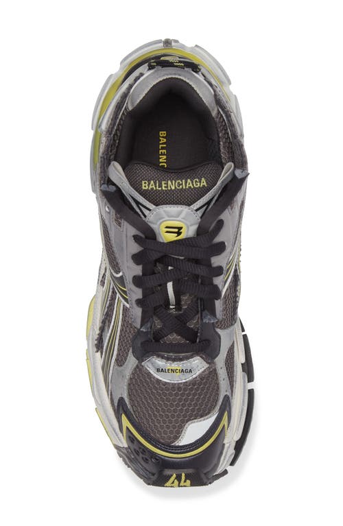 Shop Balenciaga Runner Sneaker In Dark Grey/yellow/white