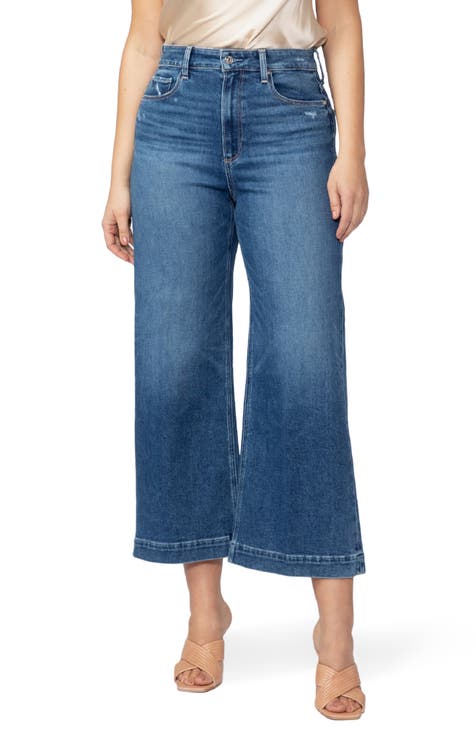 The Petite Perfect Vintage Wide-Leg Crop Jean in Benley Wash: Raw-Hem  Edition