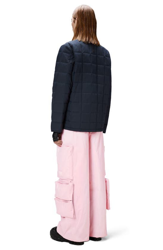 Rains Liner Shirt Jacket In Navy