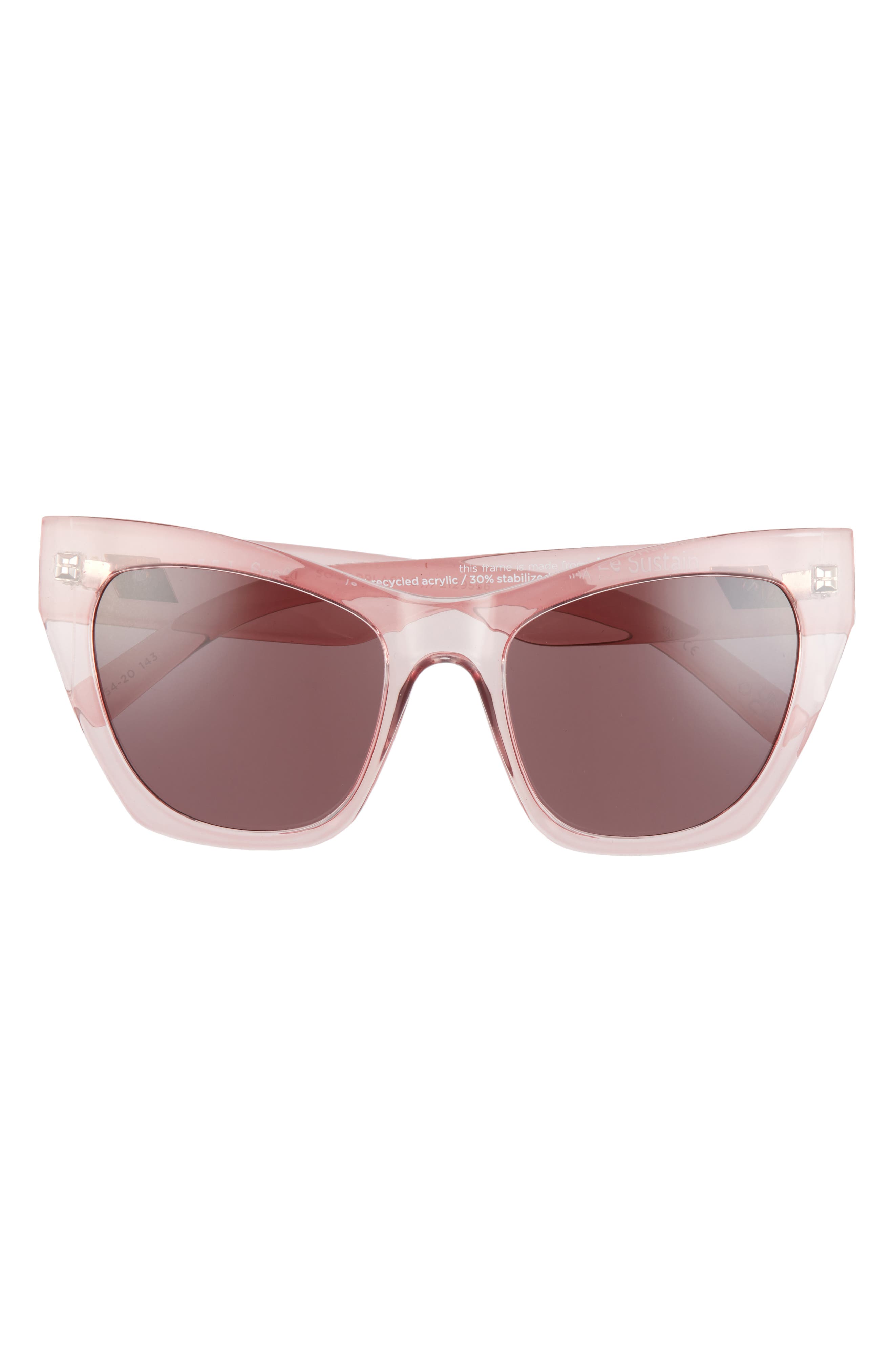 Le Specs So Sarplastic 54mm Cat Eye Sunglasses in Rose Spritz /Plum Mono at Nordstrom