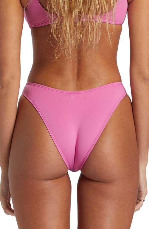 Shop Billabong Sol Searcher Hike Bikini Bottoms In Berry Pink