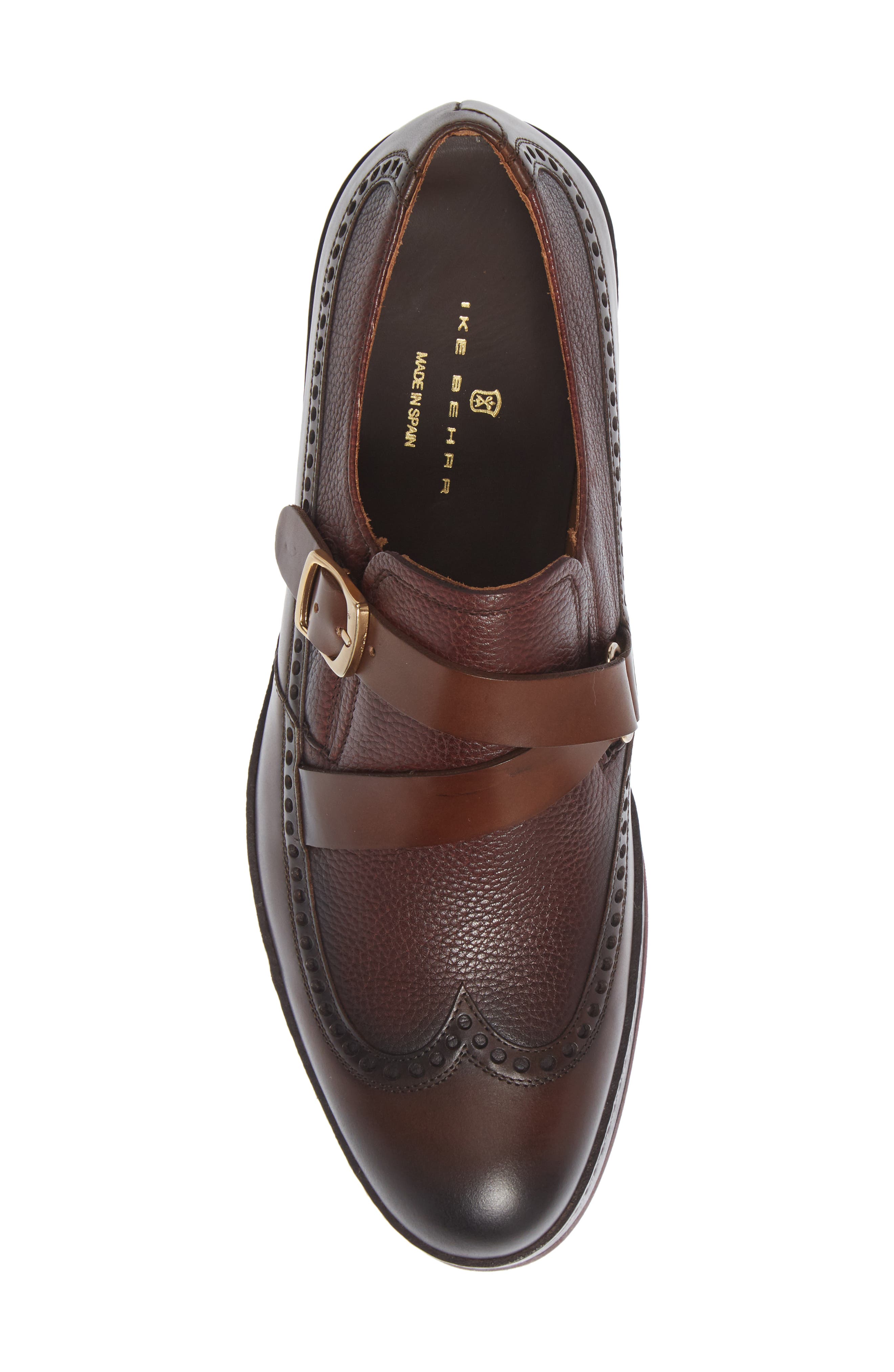 Ike Behar Fusion Monk Strap Shoe in Burgundy