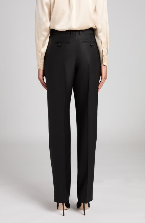 Tom Ford Pleated Wool, Mohair & Silk Twill Pants In Black