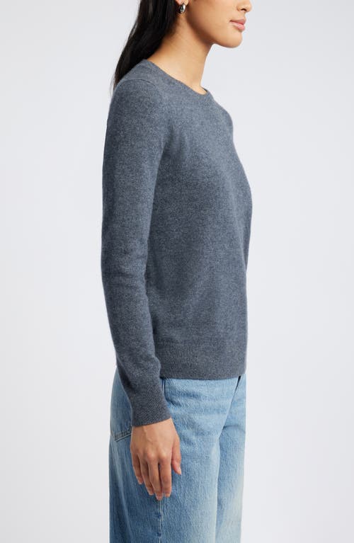 Shop Nordstrom Crewneck Cashmere Sweater In Grey Medium Charcoal Heather