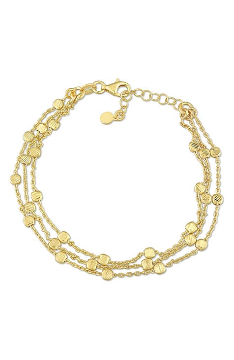 Madison Paper Clip Chain Bracelet with Circle Charms from RIVA New York