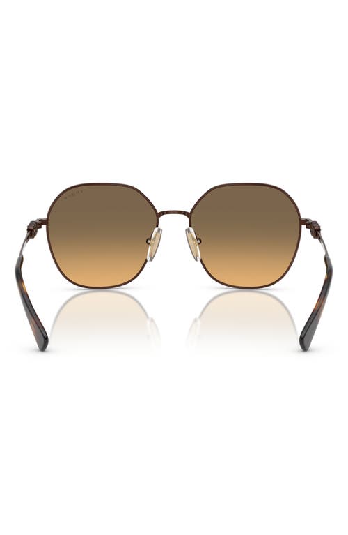 Vogue 55mm Gradient Irregular Sunglasses In Copper