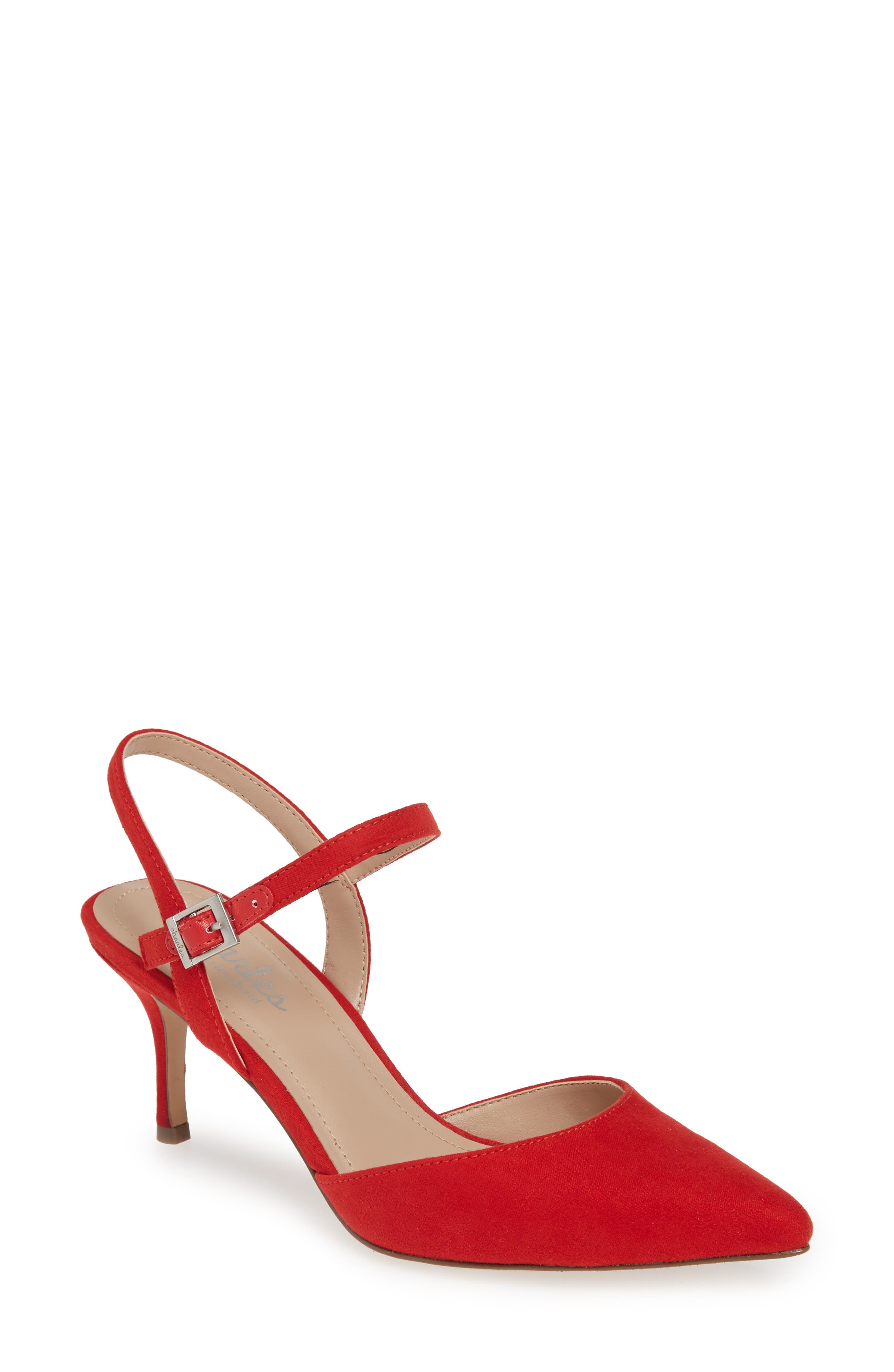 Charles By Charles David Ankle Strap Pump- Red