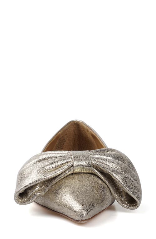 Zigi Manelik Pointed Toe Flat In Gold