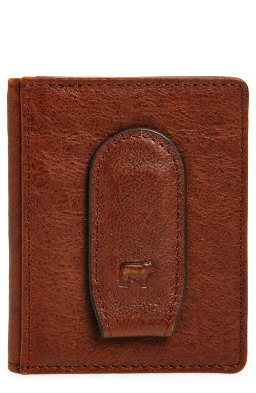 Will Leather Goods Front Pocket Money Clip Wallet In Cognac