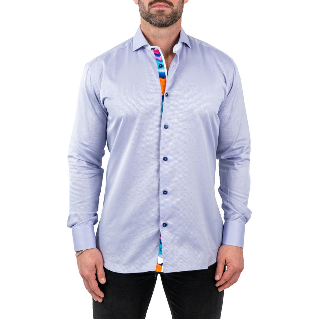 Maceoo Einstein Jacqslate Purple Button-up Shirt In Purple