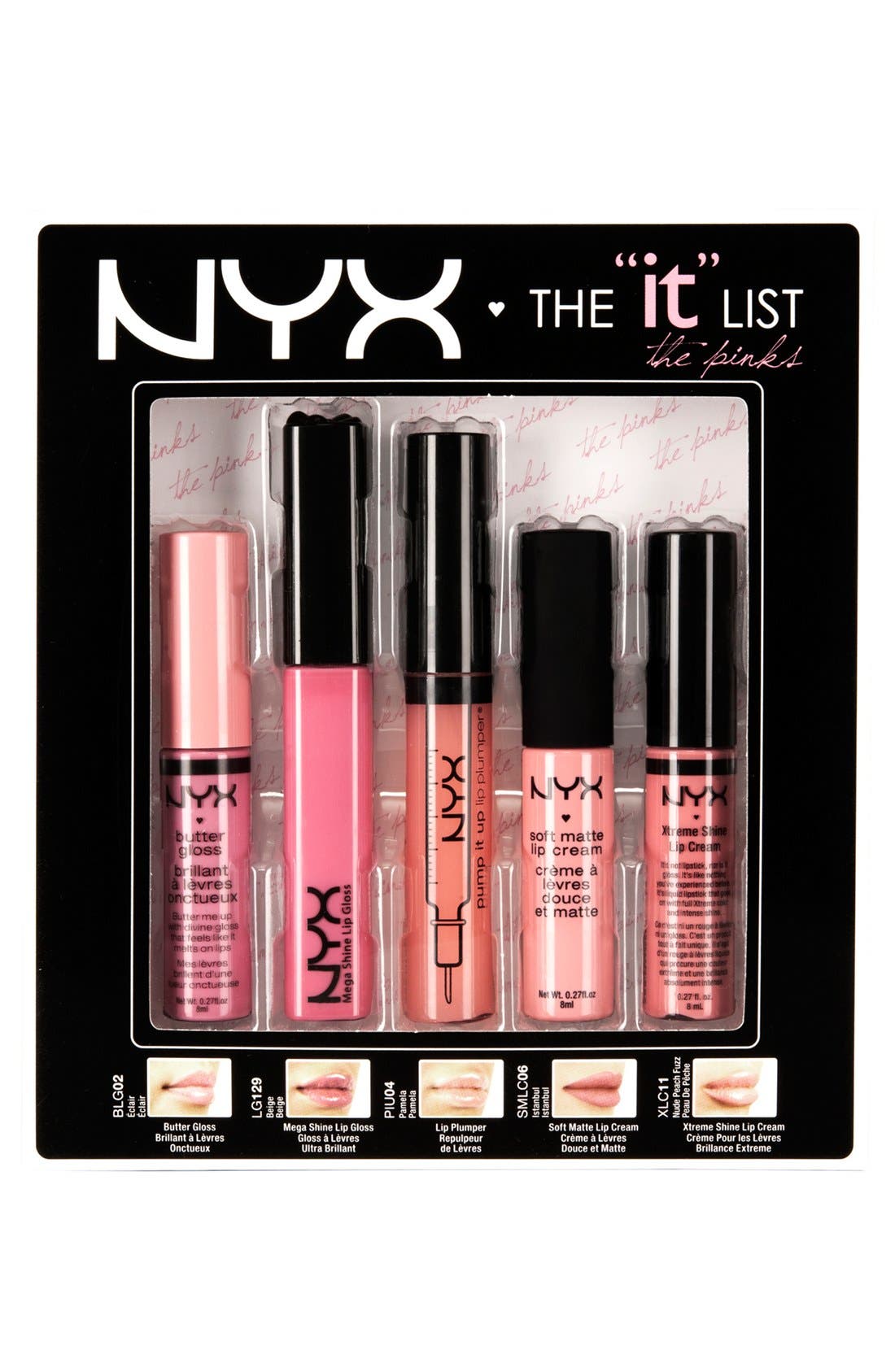 NYX 'The It List' Pink Lip Gloss Set Nordstrom