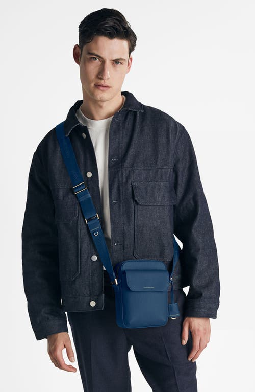 Maison De Sabre Maison De Sabré Small Leather Messenger Bag In Pacific Blue