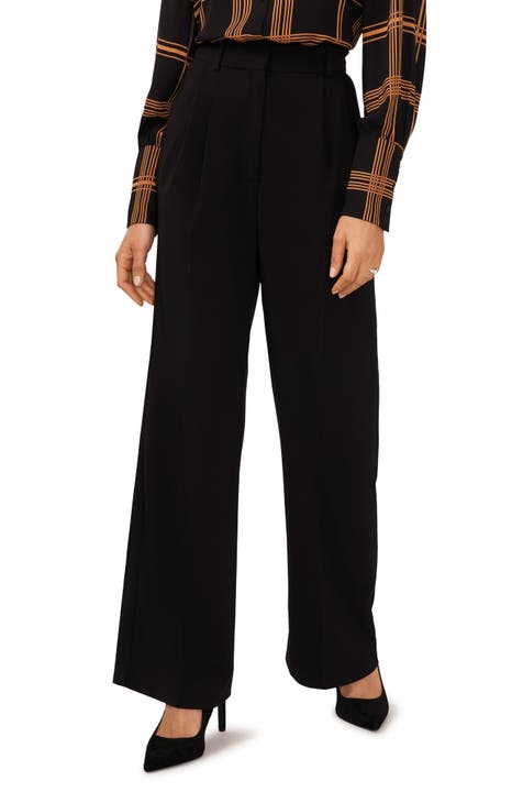 So Get This Black High-Waisted Wide-Leg Trouser Pants