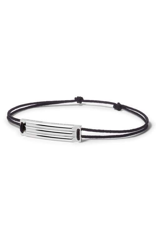 Shop Le Gramme Godron Slider Bracelet In Black