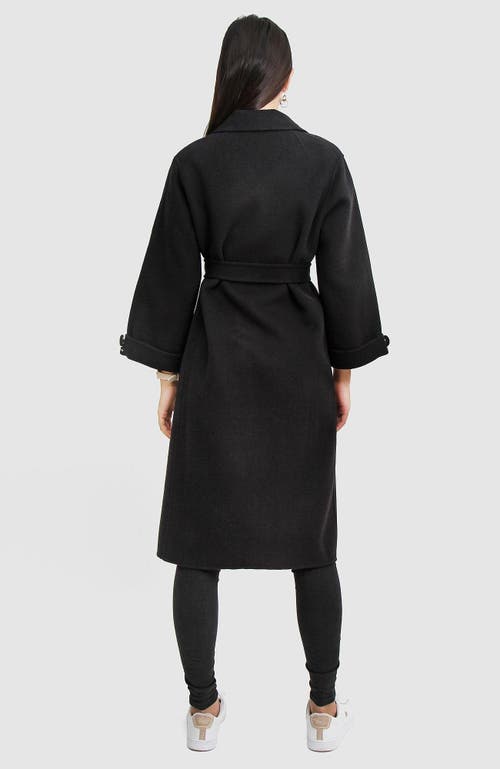 Belle & Bloom Stay Wild Oversized Wool Coat In Black